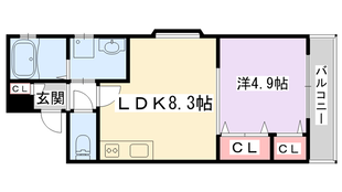 クレアール大久保町の物件間取画像